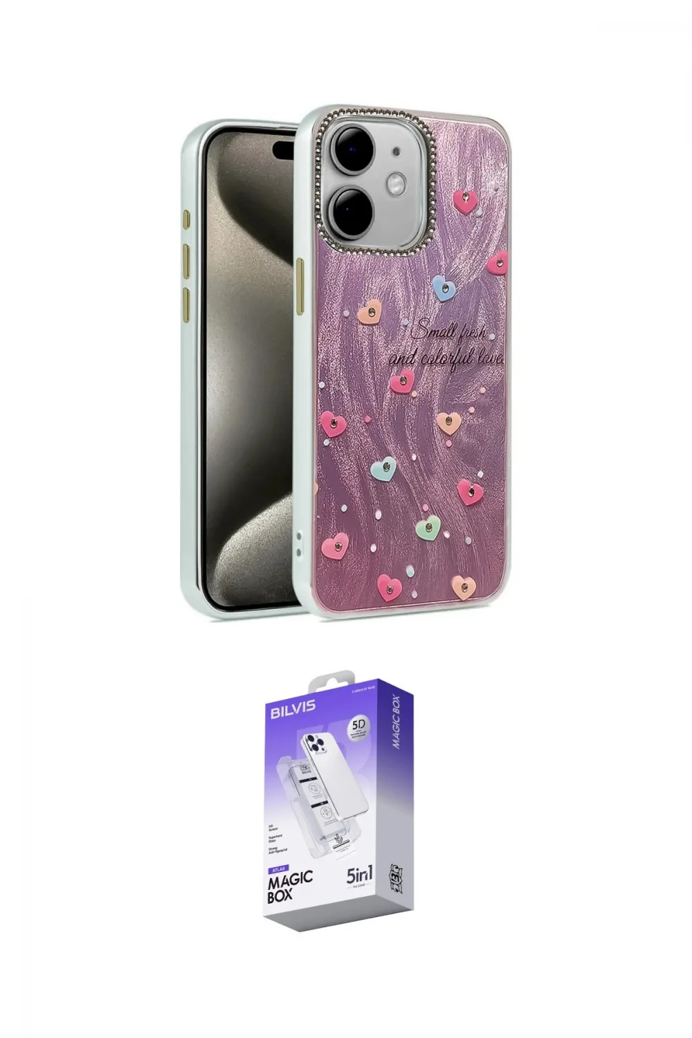 ieg™ iPhone 11 Kılıf Zirve Modern Prime - Siyah Bilvis 5in1 3D Magic Cam Ekran Koruyucu