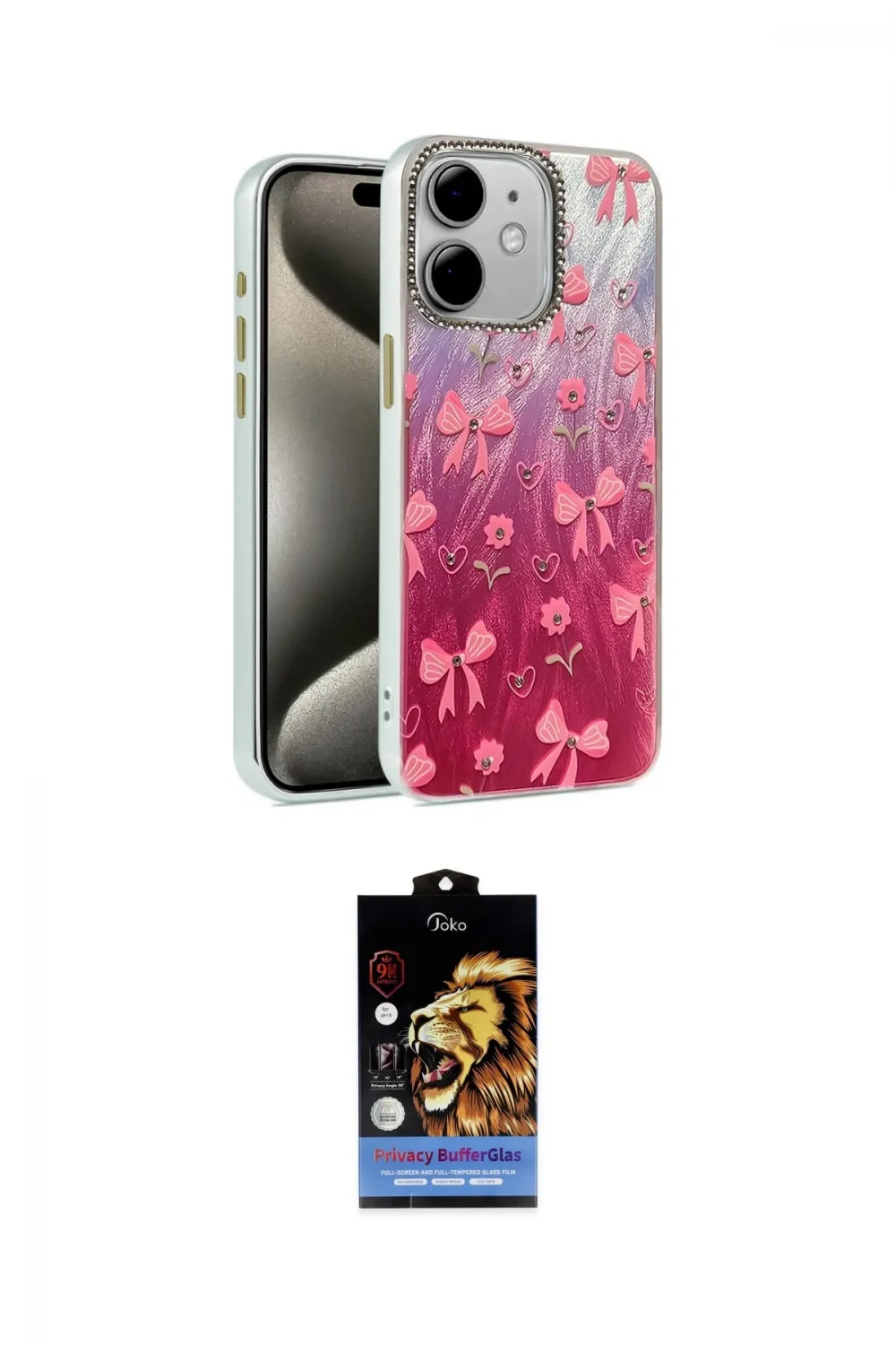 ieg™ iPhone 11 Kılıf Zirve Modern Prime - Siyah Buffer Hayalet Cam Ekran Koruyucu
