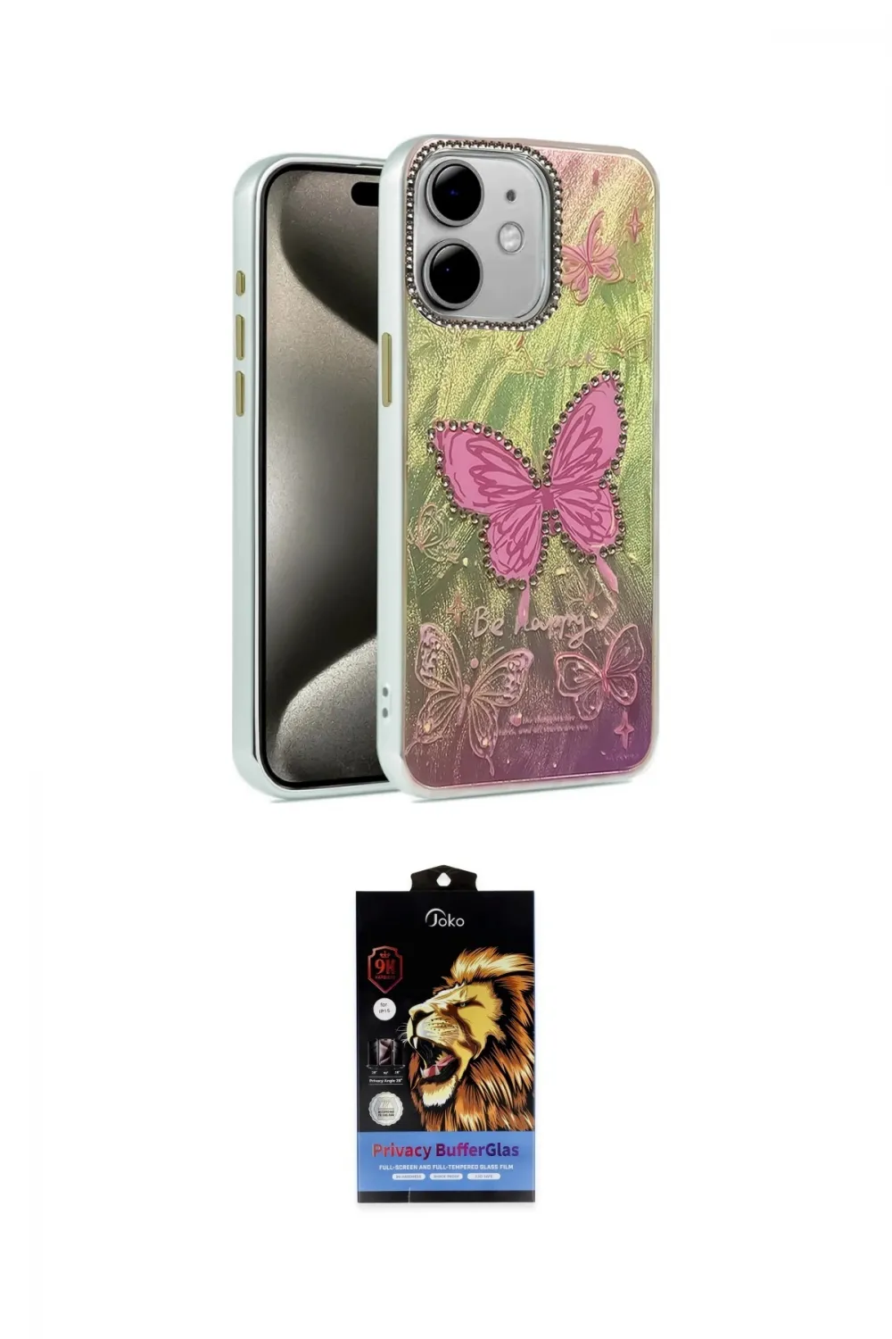 ieg™ iPhone 11 Kılıf Zirve Modern Prime - Siyah Buffer Hayalet Cam Ekran Koruyucu