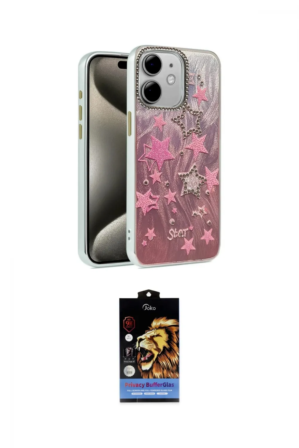 ieg™ iPhone 11 Kılıf Zirve Modern Prime - Siyah Buffer Hayalet Cam Ekran Koruyucu