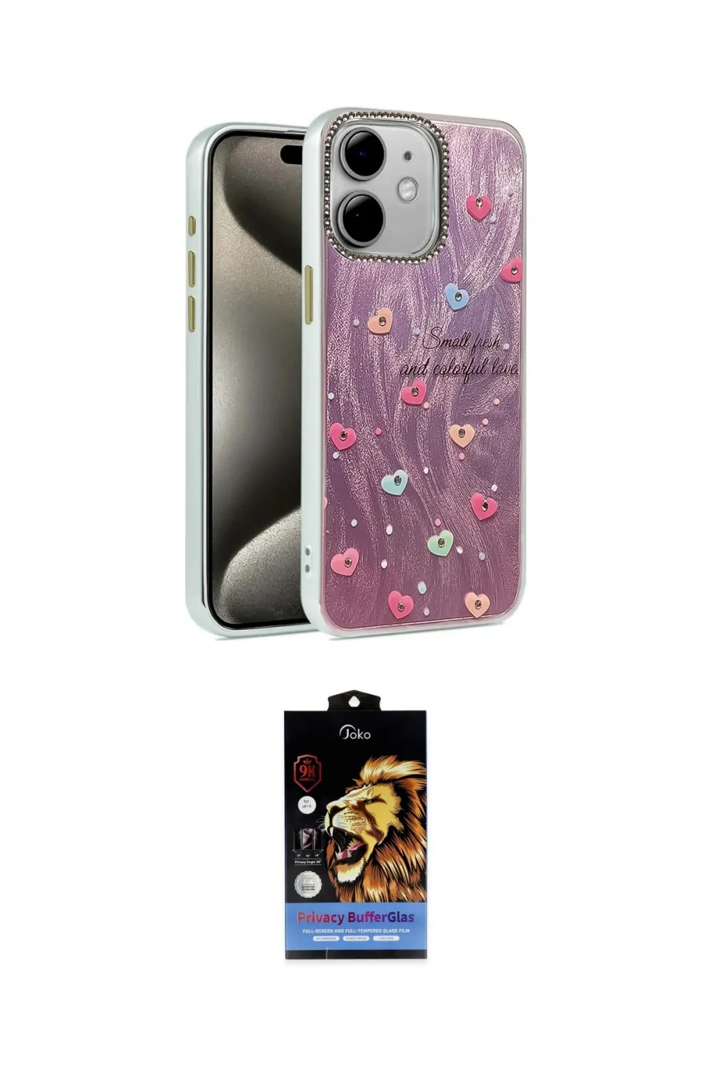 ieg™ iPhone 11 Kılıf Zirve Modern Prime - Siyah Buffer Hayalet Cam Ekran Koruyucu