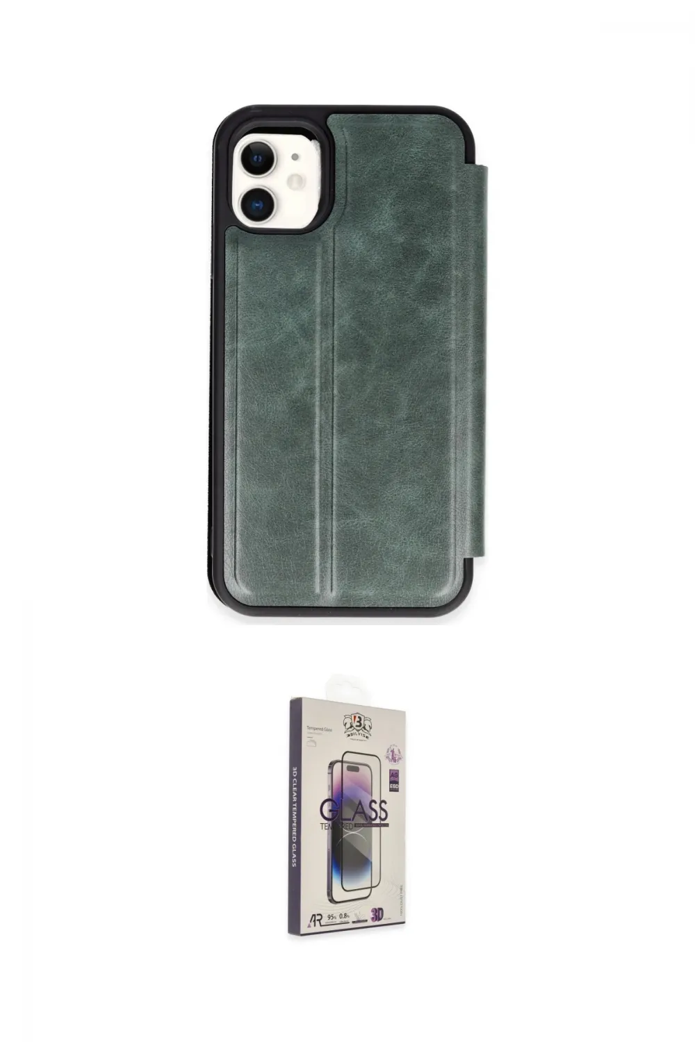 ieg™ iPhone 11 Kılıf Zirve Yansıma Serisi - Siyah Bilvis 3D Cam Ekran Koruyucu