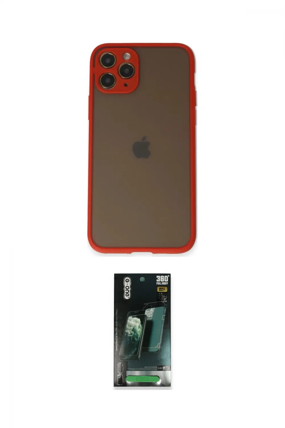ieg™ iPhone 11 Pro Kılıf Ahenk Çizgi Serisi - Şeffaf 360 Full Body Arka Koruyucu