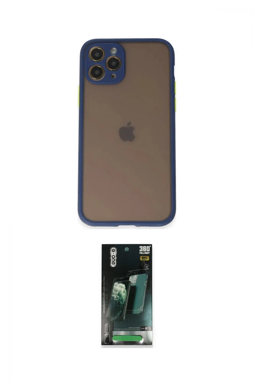 ieg™ iPhone 11 Pro Kılıf Ahenk Çizgi Serisi - Şeffaf 360 Full Body Arka Koruyucu