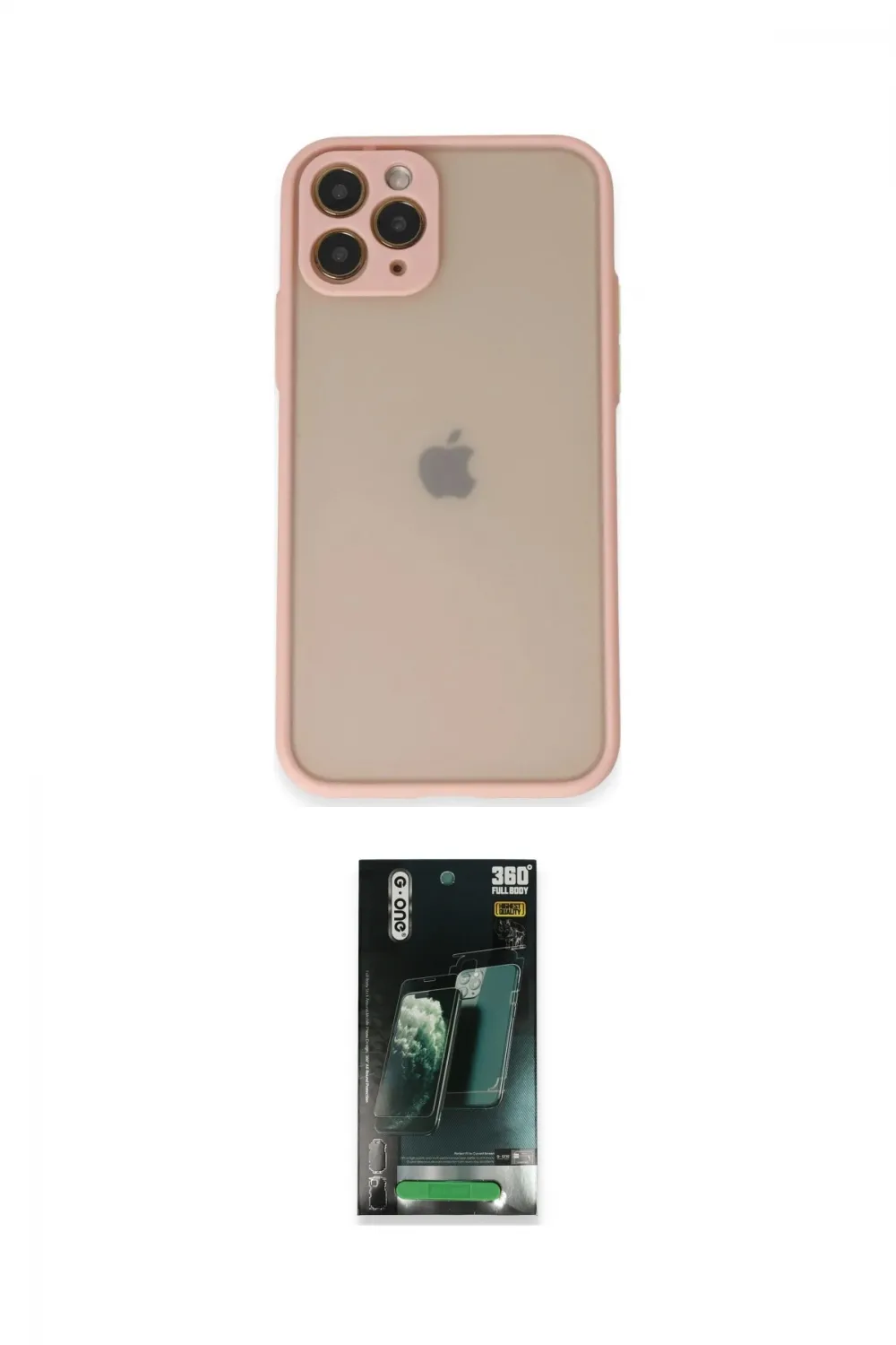 ieg™ iPhone 11 Pro Kılıf Ahenk Çizgi Serisi - Şeffaf 360 Full Body Arka Koruyucu