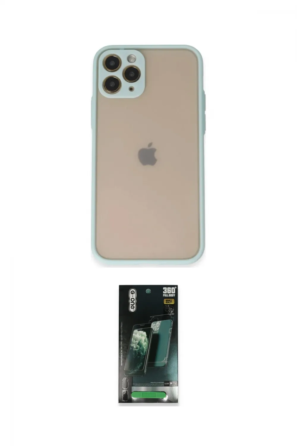 ieg™ iPhone 11 Pro Kılıf Ahenk Çizgi Serisi - Şeffaf 360 Full Body Arka Koruyucu
