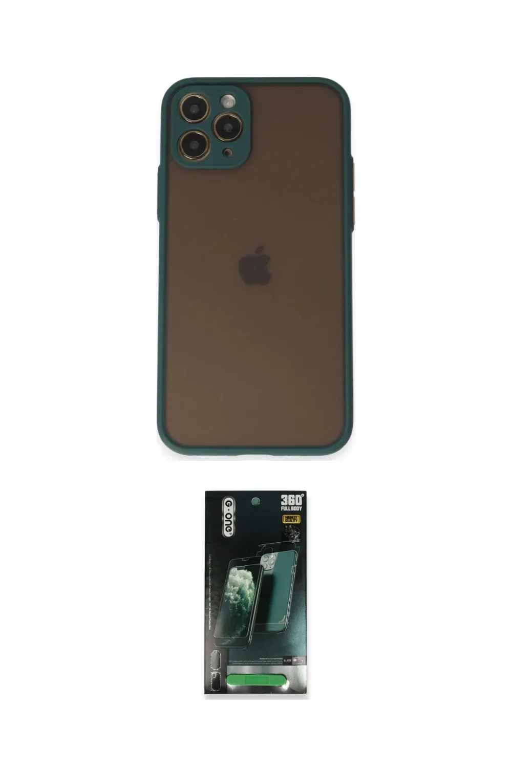 ieg™ iPhone 11 Pro Kılıf Ahenk Çizgi Serisi - Şeffaf 360 Full Body Arka Koruyucu