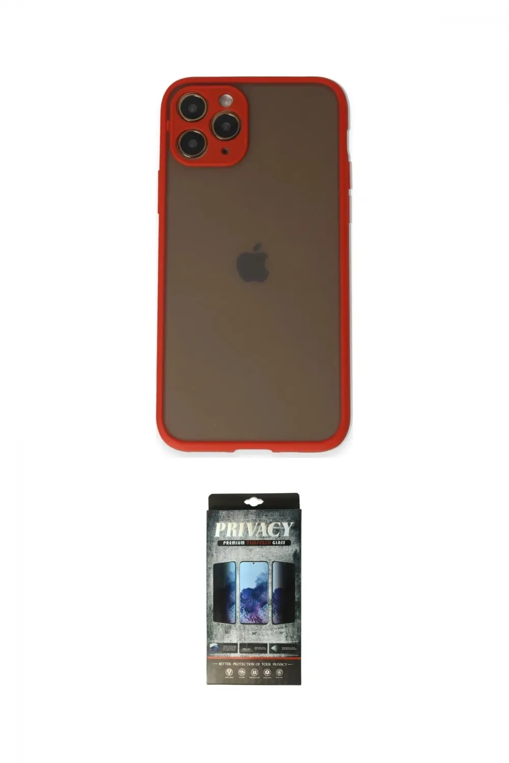 ieg™ iPhone 11 Pro Kılıf Ahenk Çizgi Serisi - Siyah 34D Hayalet Izgaralı Cam