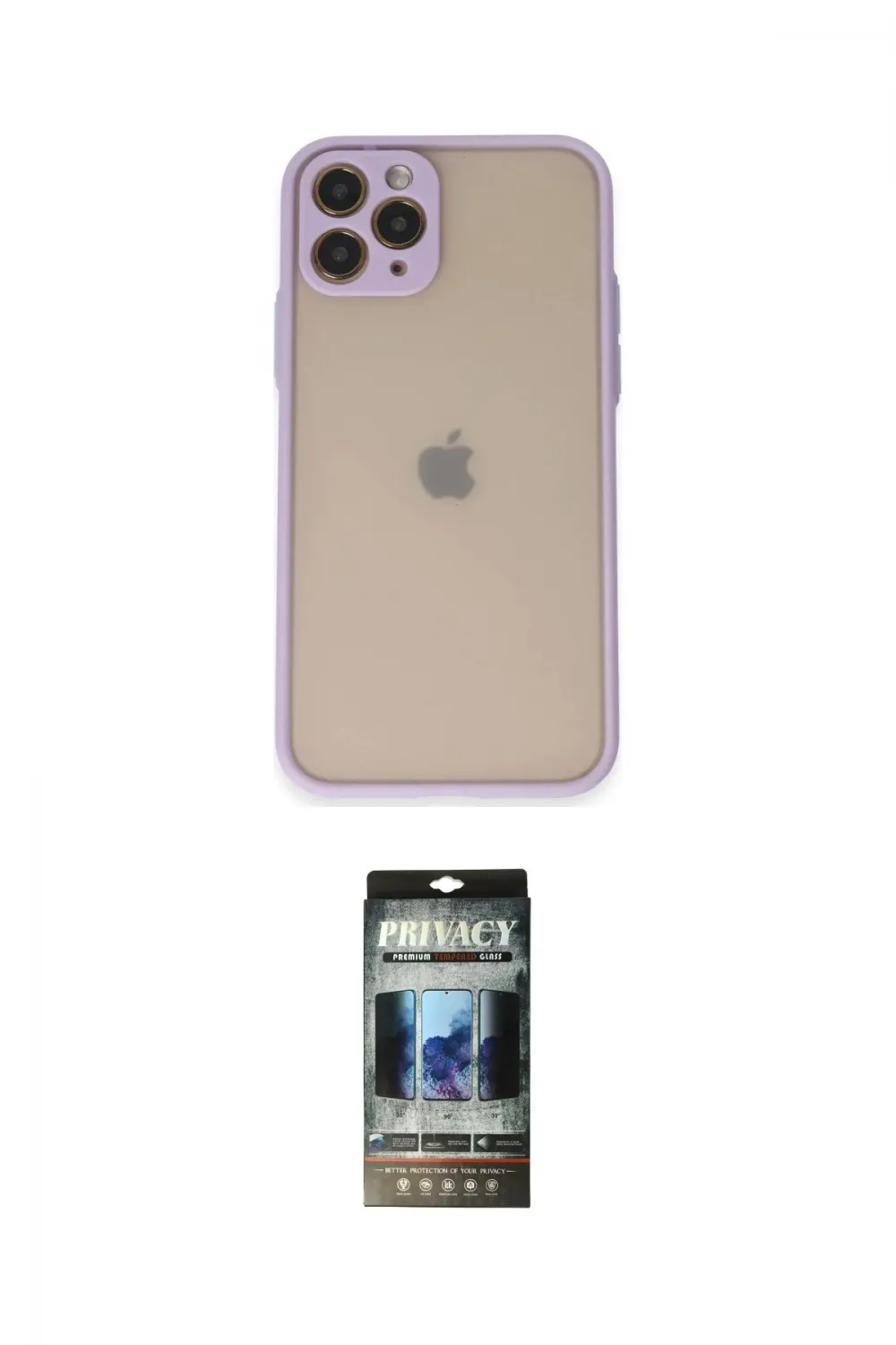 ieg™ iPhone 11 Pro Kılıf Ahenk Çizgi Serisi - Siyah 34D Hayalet Izgaralı Cam