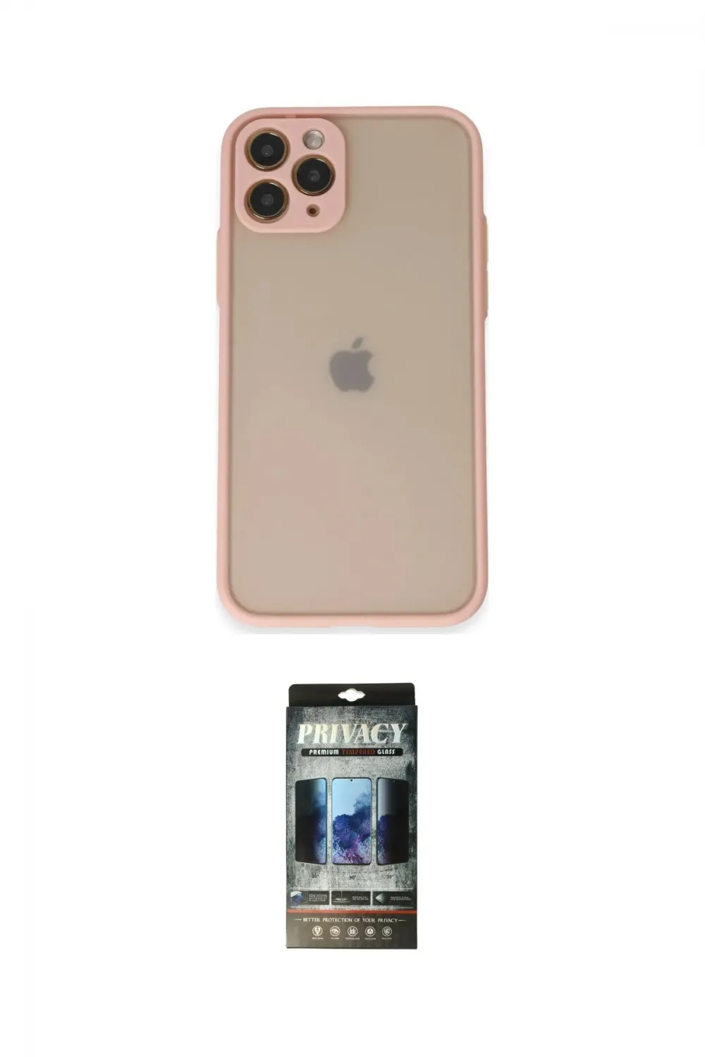ieg™ iPhone 11 Pro Kılıf Ahenk Çizgi Serisi - Siyah 34D Hayalet Izgaralı Cam