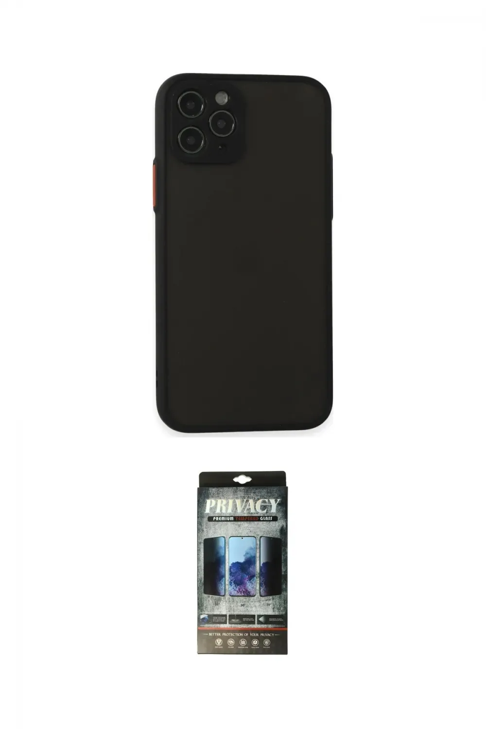 ieg™ iPhone 11 Pro Kılıf Ahenk Çizgi Serisi - Siyah 34D Hayalet Izgaralı Cam