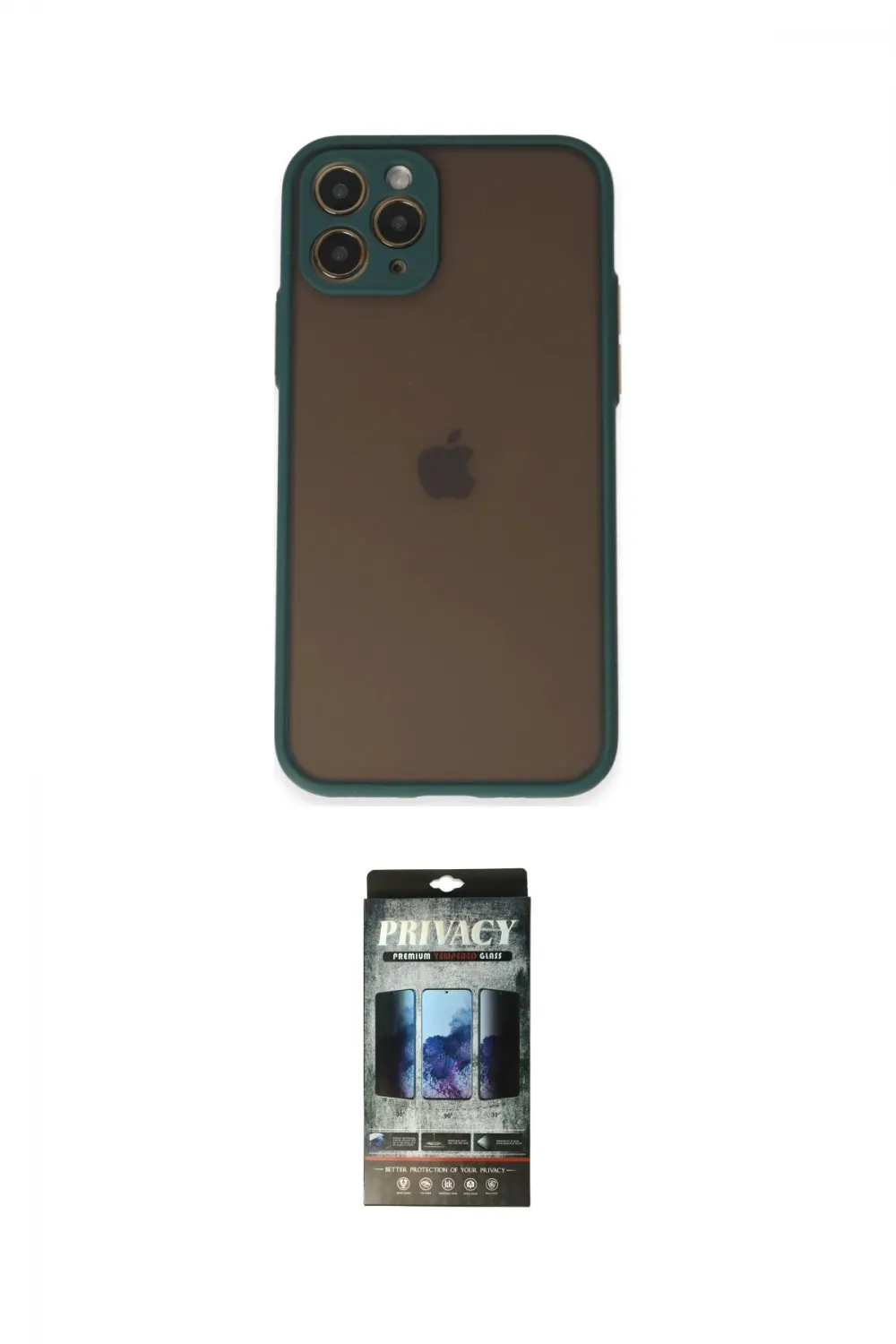 ieg™ iPhone 11 Pro Kılıf Ahenk Çizgi Serisi - Siyah 34D Hayalet Izgaralı Cam