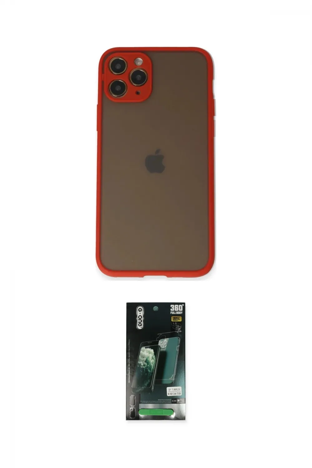 ieg™ iPhone 11 Pro Kılıf Ahenk Çizgi Serisi - Siyah 360 Mat Full Body Arka Koruyucu