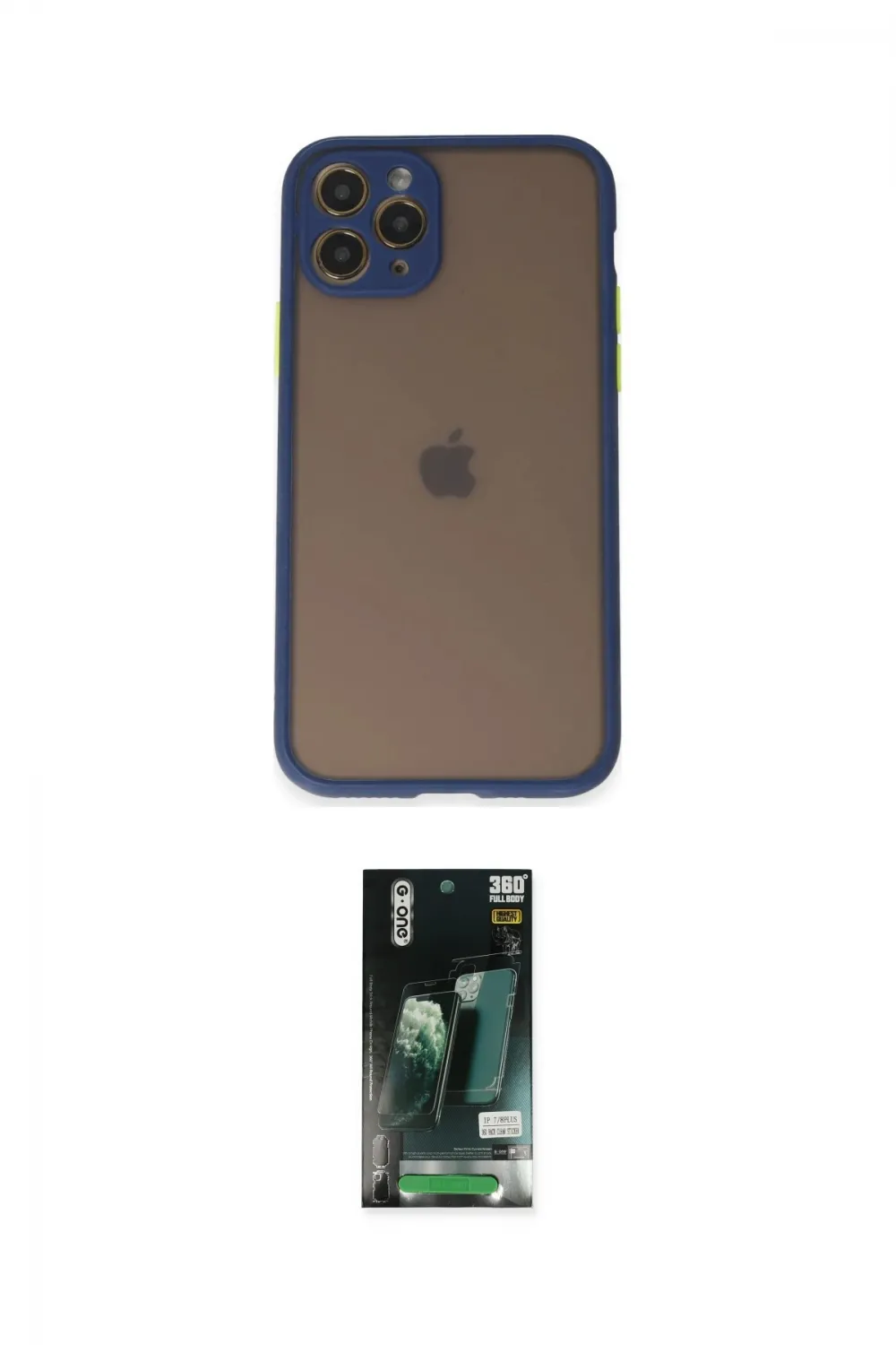 ieg™ iPhone 11 Pro Kılıf Ahenk Çizgi Serisi - Siyah 360 Mat Full Body Arka Koruyucu