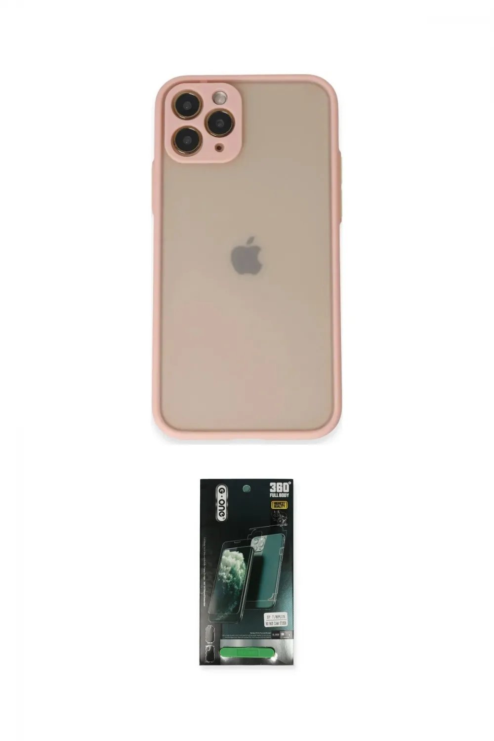 ieg™ iPhone 11 Pro Kılıf Ahenk Çizgi Serisi - Siyah 360 Mat Full Body Arka Koruyucu