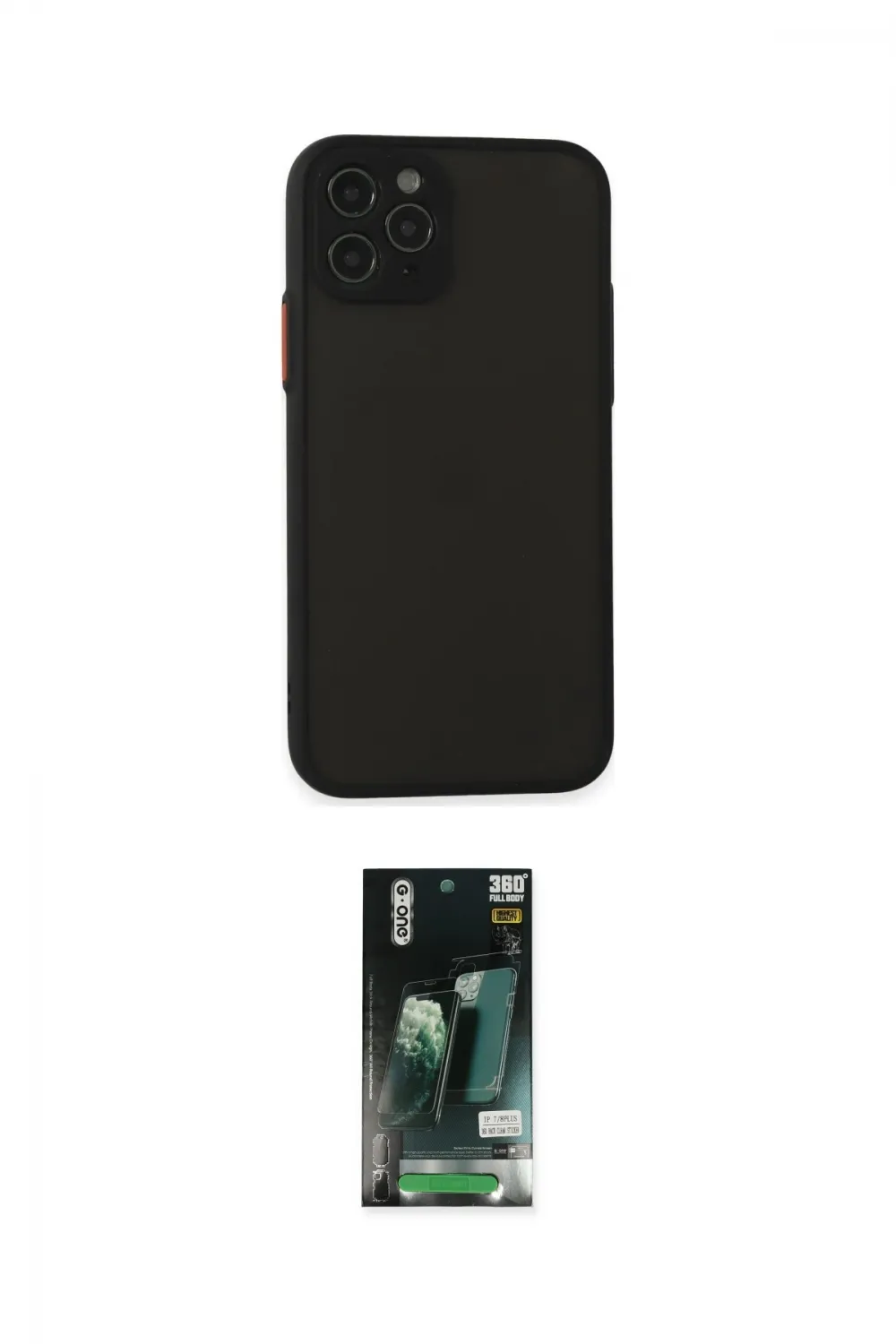 ieg™ iPhone 11 Pro Kılıf Ahenk Çizgi Serisi - Siyah 360 Mat Full Body Arka Koruyucu