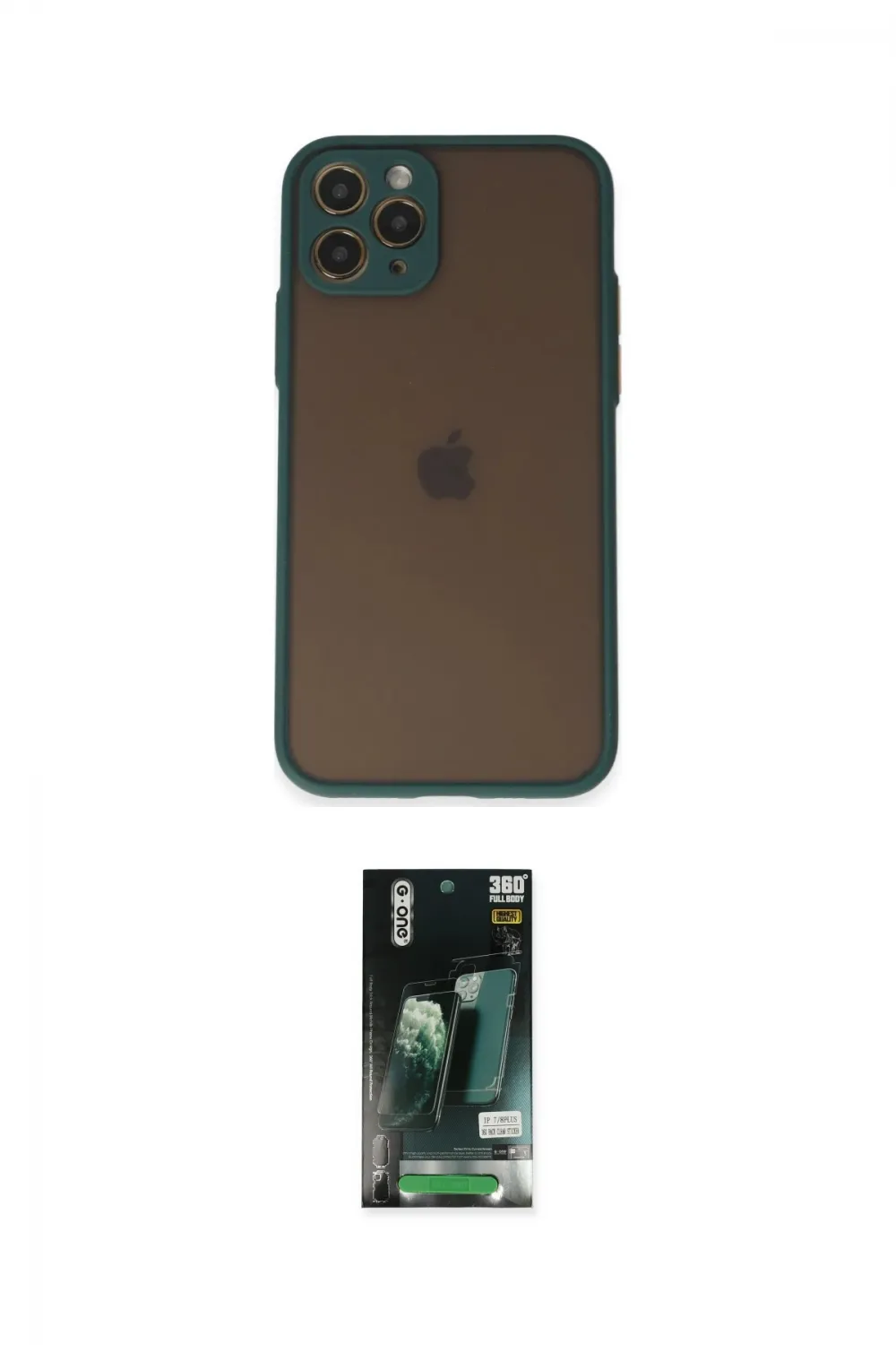 ieg™ iPhone 11 Pro Kılıf Ahenk Çizgi Serisi - Siyah 360 Mat Full Body Arka Koruyucu
