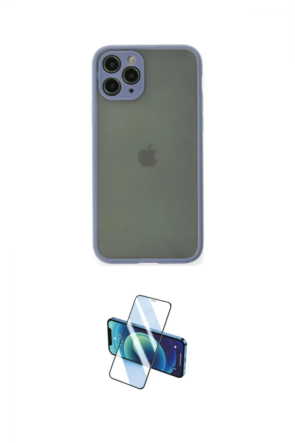 ieg™ iPhone 11 Pro Kılıf Ahenk Çizgi Serisi - Siyah 3D Antistatik Cam Ekran Koruyucu