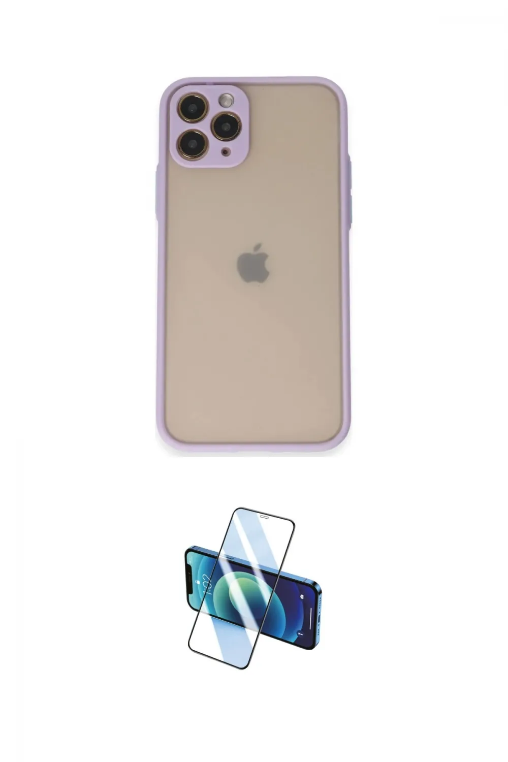 ieg™ iPhone 11 Pro Kılıf Ahenk Çizgi Serisi - Siyah 3D Antistatik Cam Ekran Koruyucu