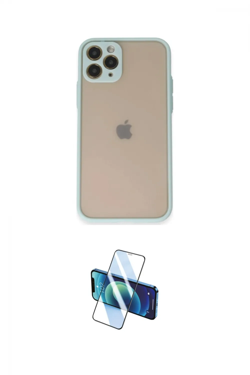 ieg™ iPhone 11 Pro Kılıf Ahenk Çizgi Serisi - Siyah 3D Antistatik Cam Ekran Koruyucu