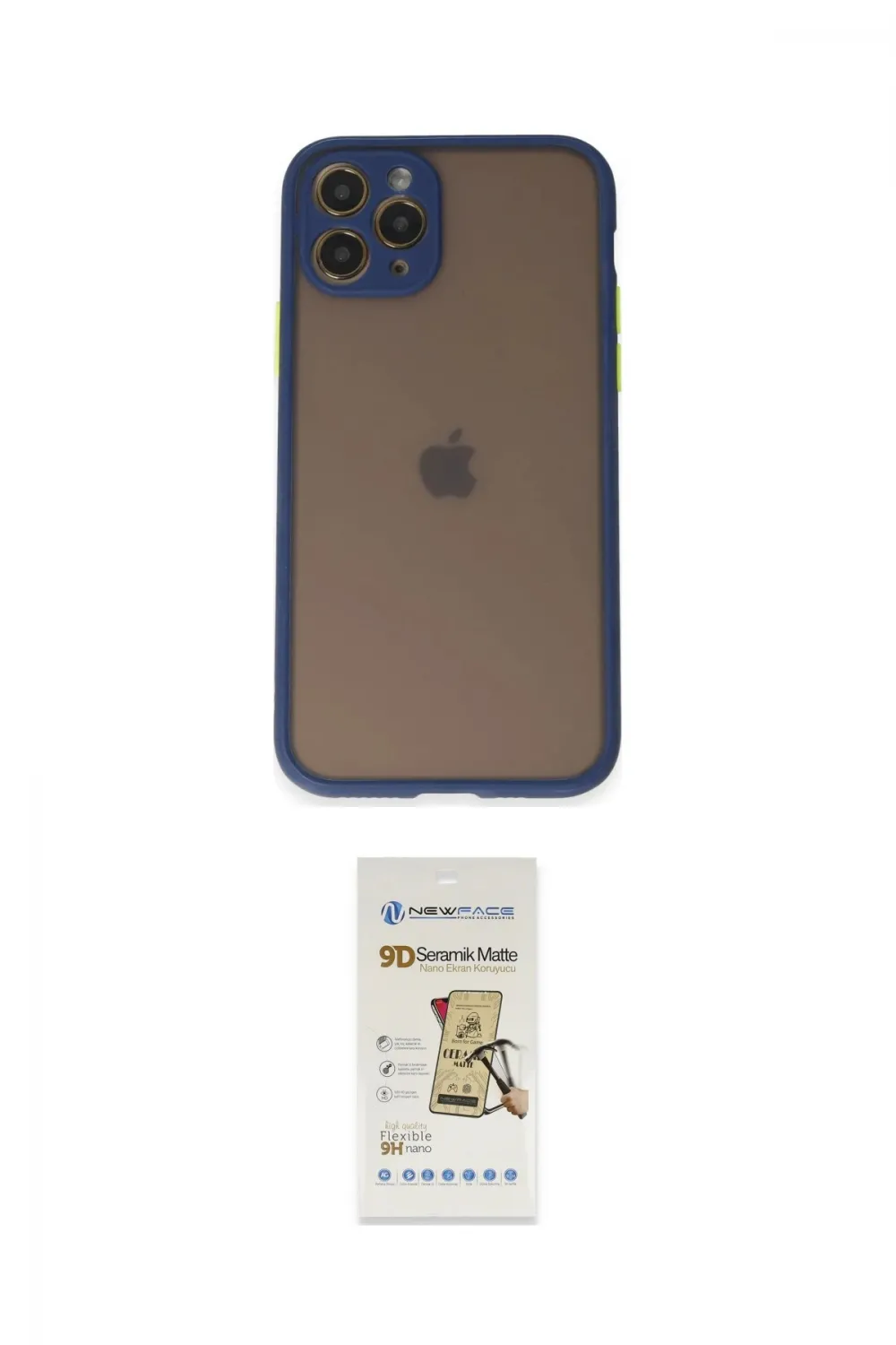 ieg™ iPhone 11 Pro Kılıf Ahenk Çizgi Serisi - Siyah Mat Seramik Nano Ekran Koruyucu