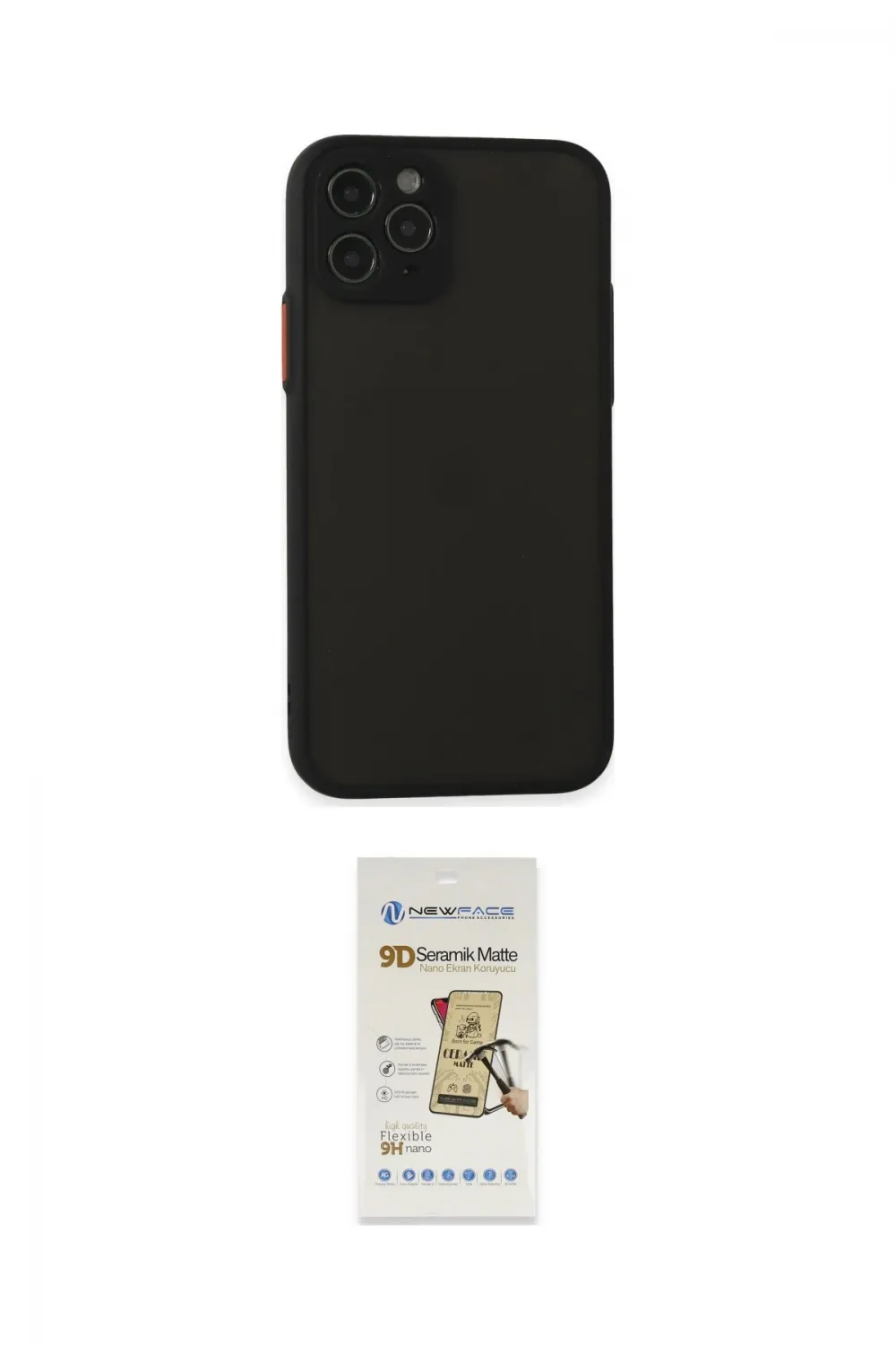 ieg™ iPhone 11 Pro Kılıf Ahenk Çizgi Serisi - Siyah Mat Seramik Nano Ekran Koruyucu