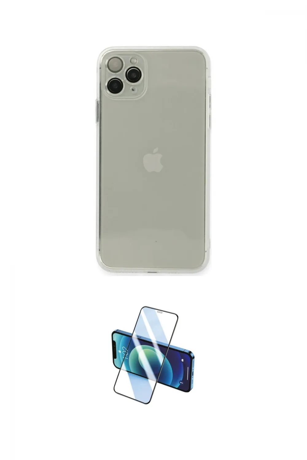 ieg™ iPhone 11 Pro Kılıf Ahenk Doku - Siyah 3D Antistatik Cam Ekran Koruyucu