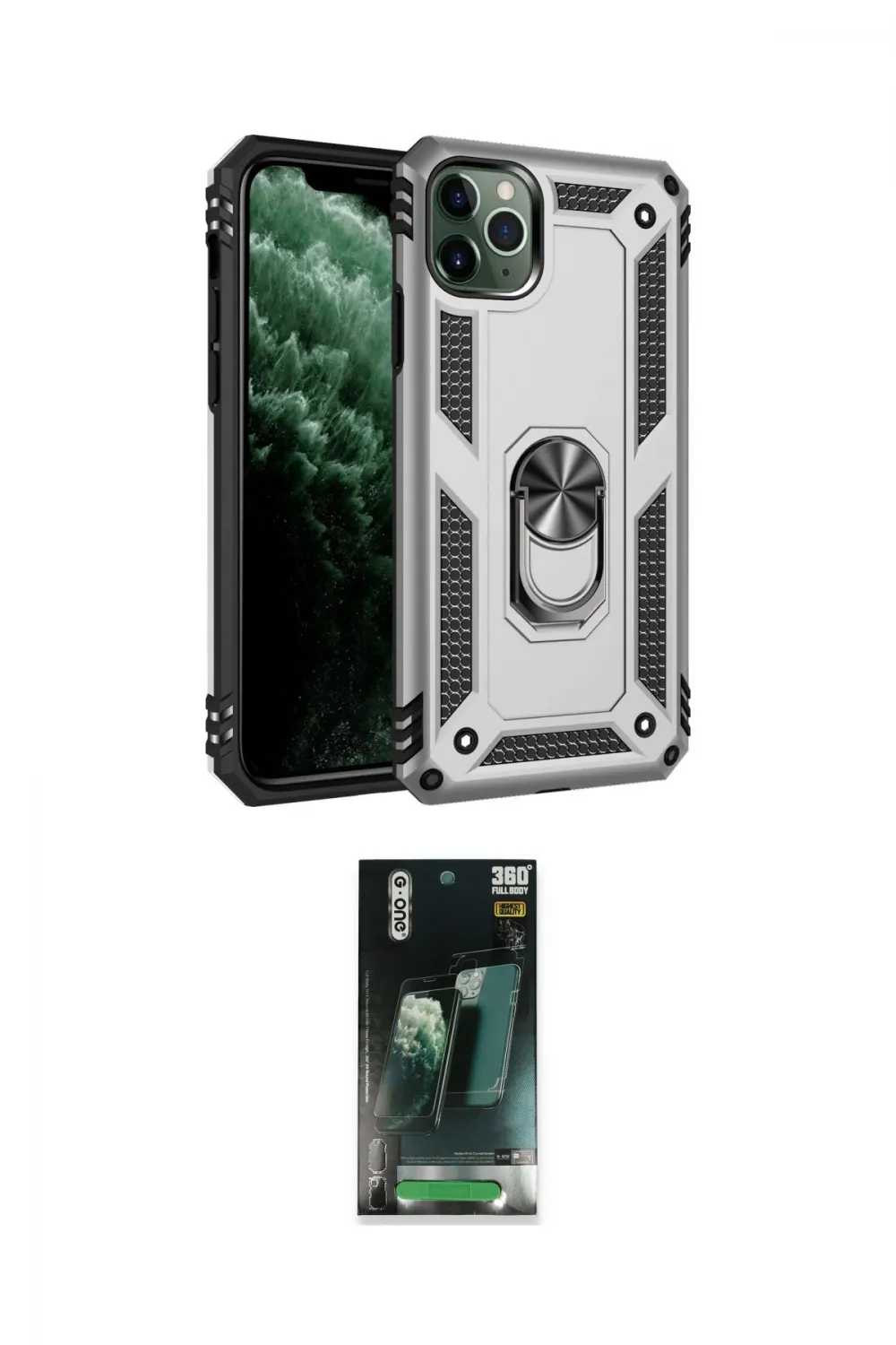 ieg™ iPhone 11 Pro Kılıf Ahenk Klasik Koleksiyonu - Şeffaf 360 Full Body Arka Koruyucu
