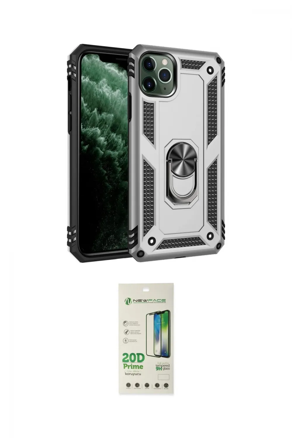 ieg™ iPhone 11 Pro Kılıf Ahenk Klasik Koleksiyonu - Siyah 20D Premium Cam Ekran Koruyucu