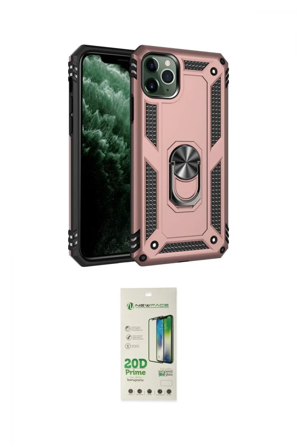 ieg™ iPhone 11 Pro Kılıf Ahenk Klasik Koleksiyonu - Siyah 20D Premium Cam Ekran Koruyucu