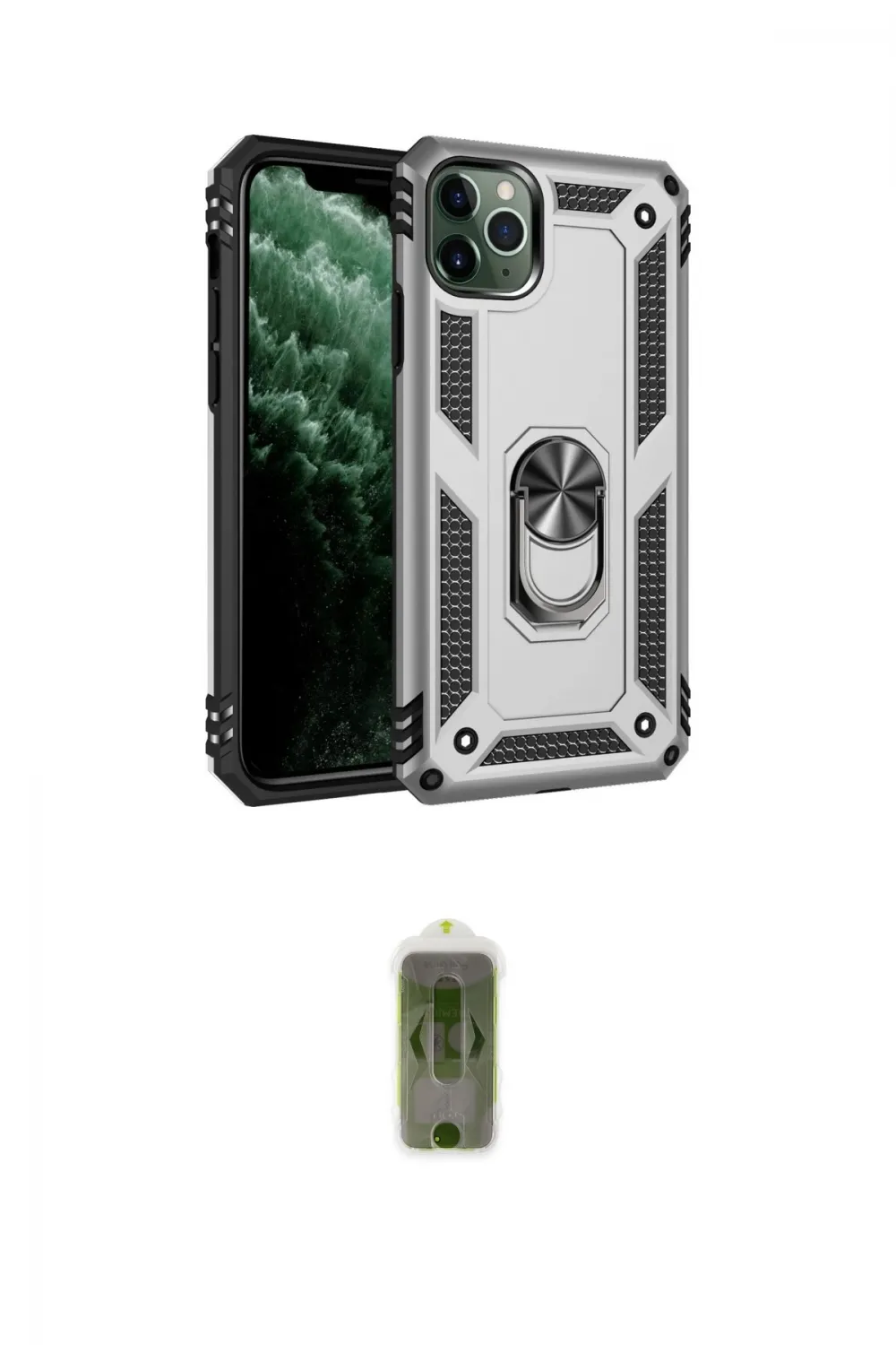 ieg™ iPhone 11 Pro Kılıf Ahenk Klasik Koleksiyonu - Siyah Joko Magic 5D Hayalet Cam