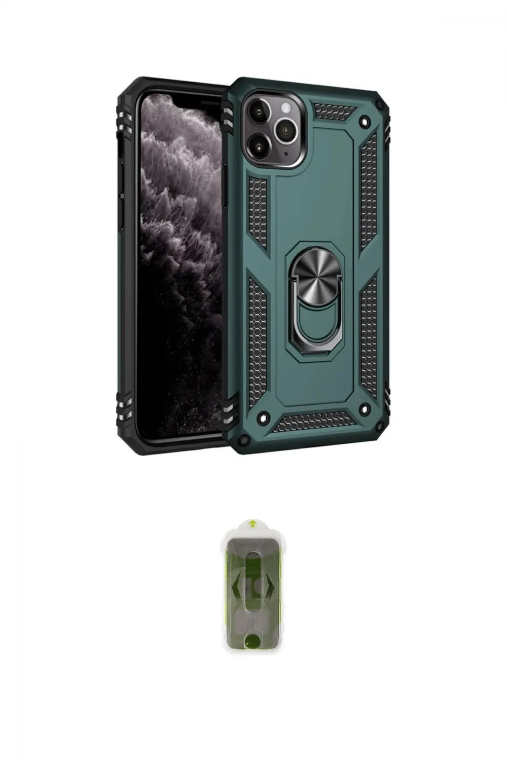 ieg™ iPhone 11 Pro Kılıf Ahenk Klasik Koleksiyonu - Siyah Joko Magic 5D Hayalet Cam