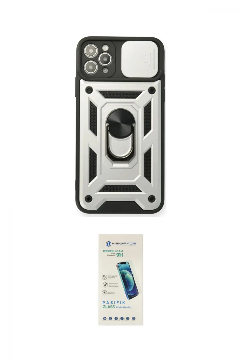 ieg™ iPhone 11 Pro Kılıf Ahenk Klasik - Şeffaf Pasifik Cam Ekran Koruyucu