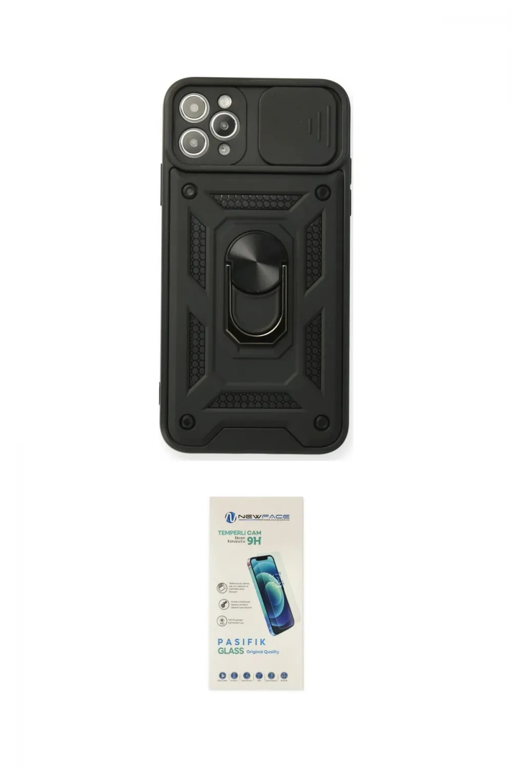 ieg™ iPhone 11 Pro Kılıf Ahenk Klasik - Şeffaf Pasifik Cam Ekran Koruyucu
