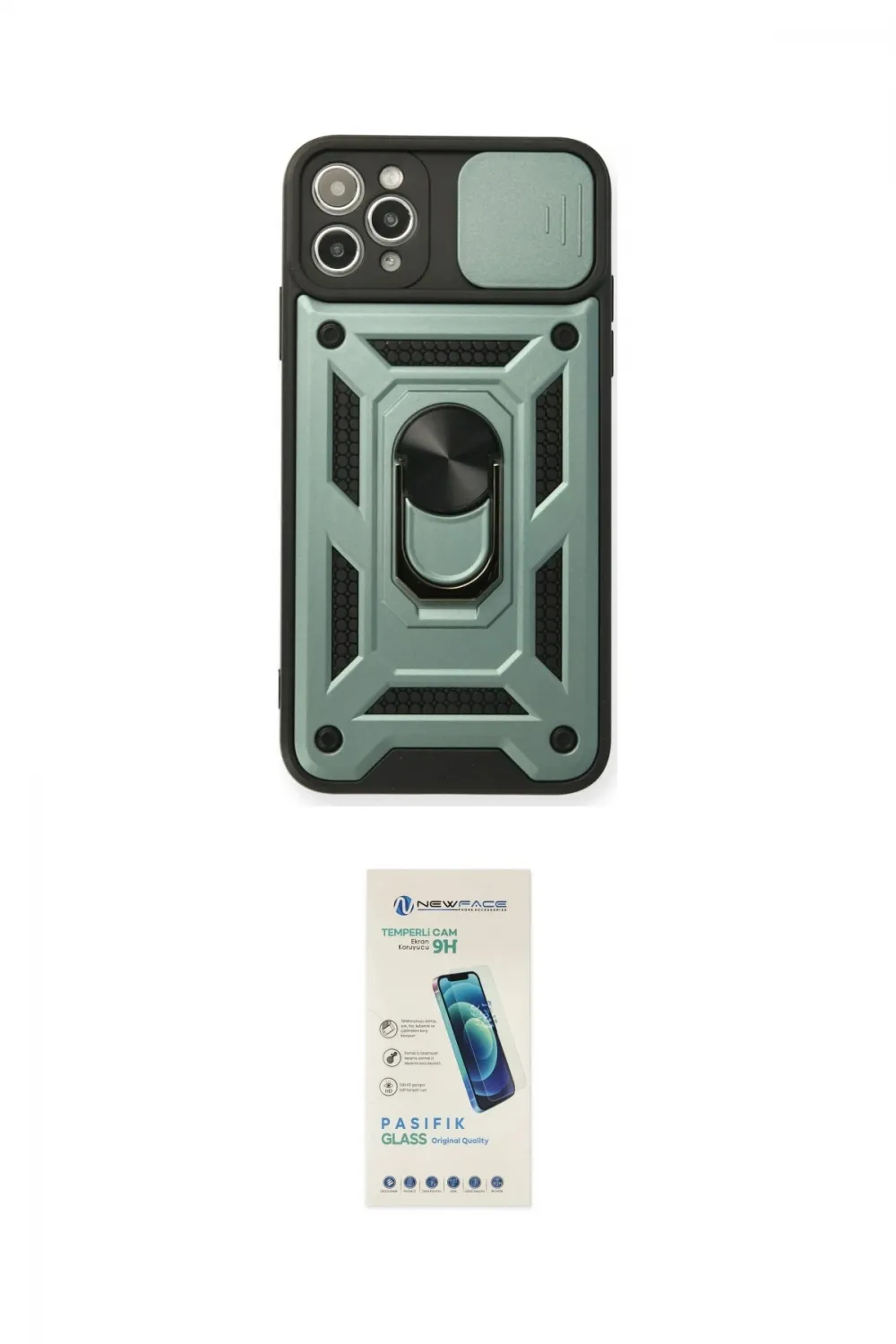 ieg™ iPhone 11 Pro Kılıf Ahenk Klasik - Şeffaf Pasifik Cam Ekran Koruyucu