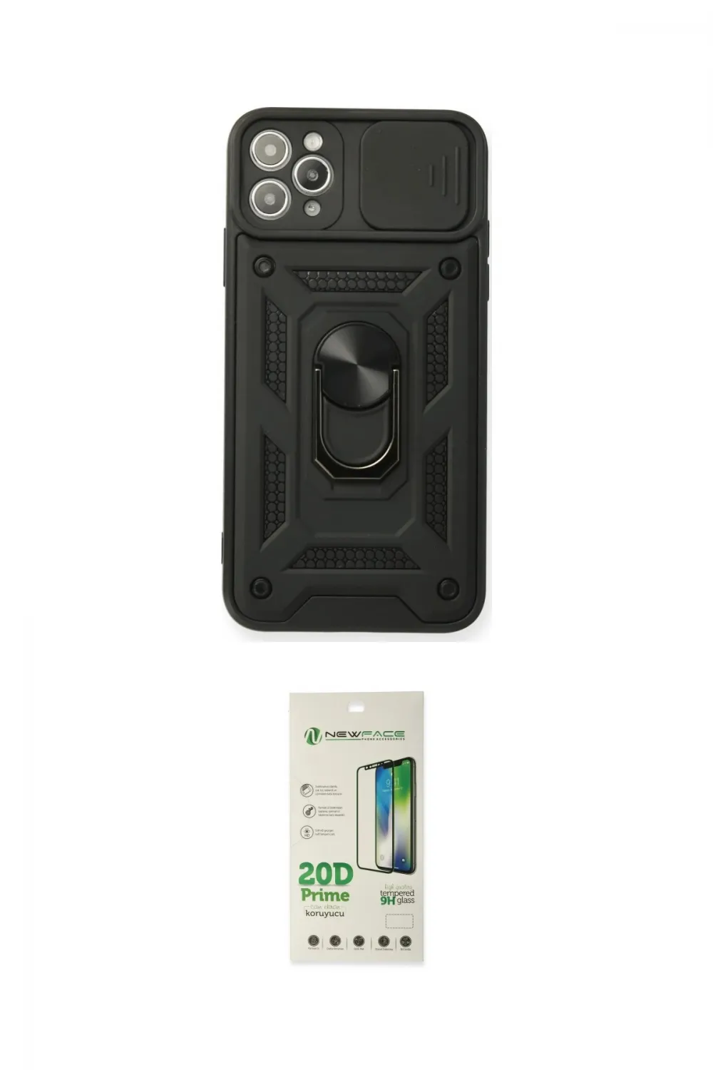 ieg™ iPhone 11 Pro Kılıf Ahenk Klasik - Siyah 20D Premium Cam Ekran Koruyucu