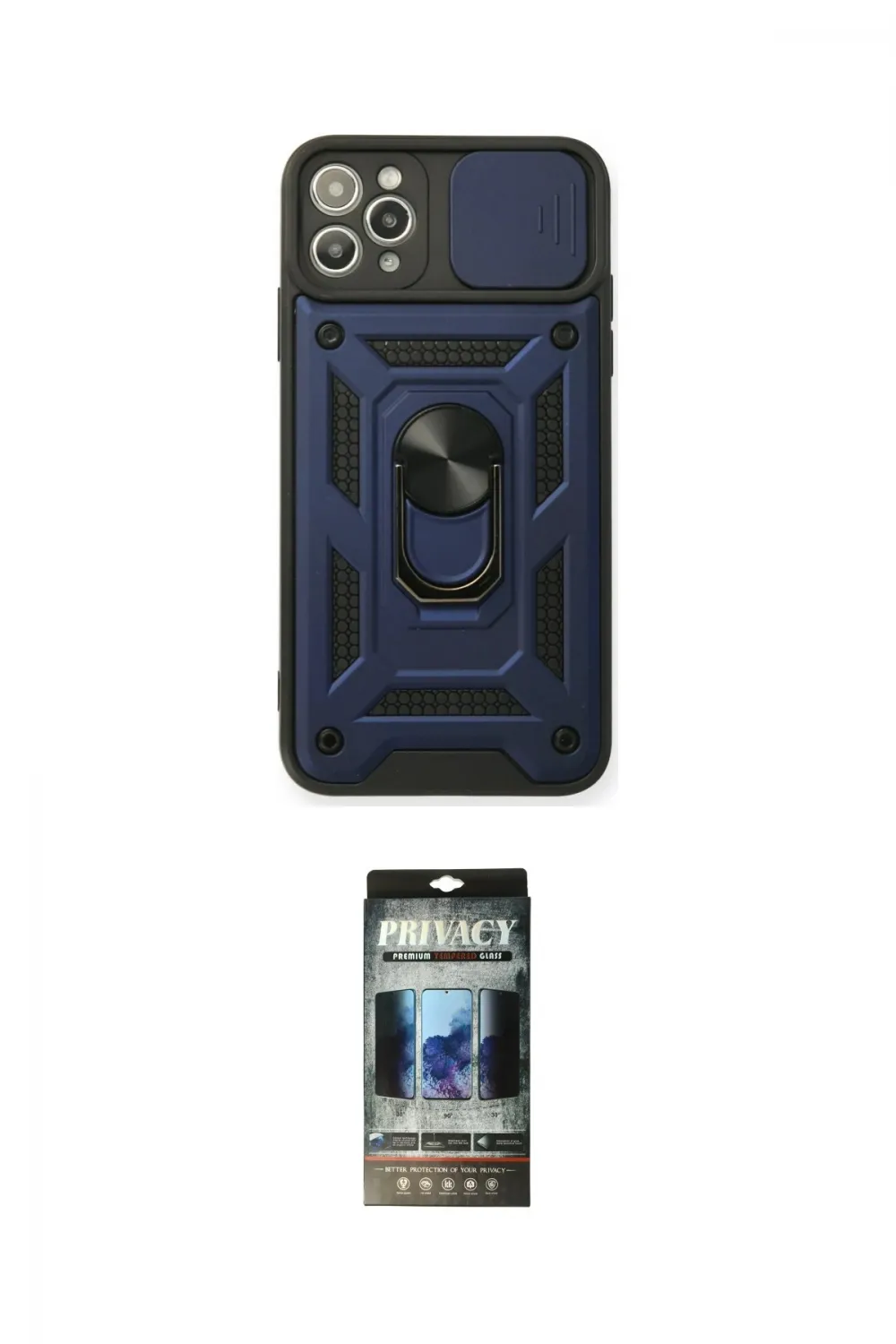 ieg™ iPhone 11 Pro Kılıf Ahenk Klasik - Siyah 34D Hayalet Izgaralı Cam