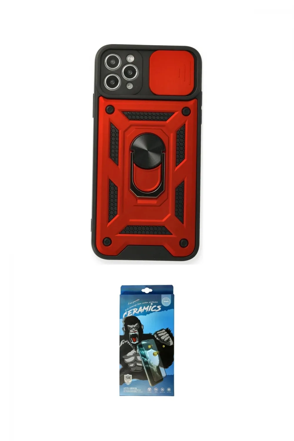 ieg™ iPhone 11 Pro Kılıf Ahenk Klasik - Siyah 34D Izgaralı Cam