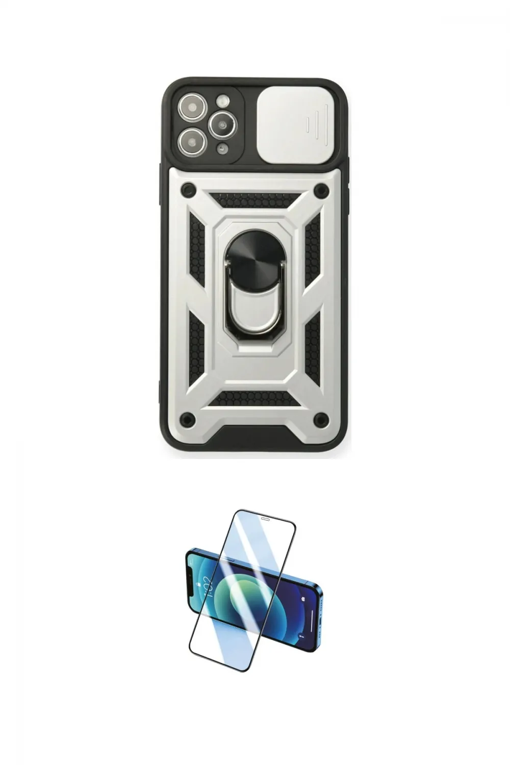 ieg™ iPhone 11 Pro Kılıf Ahenk Klasik - Siyah 3D Antistatik Cam Ekran Koruyucu
