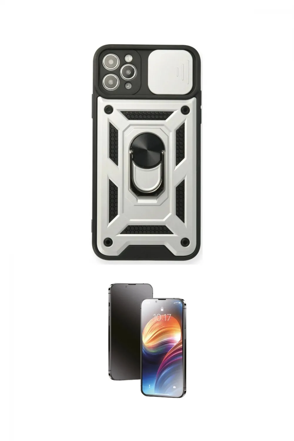 ieg™ iPhone 11 Pro Kılıf Ahenk Klasik - Siyah 3D Antistatik Mat Seramik Nano Ekran Koruyucu