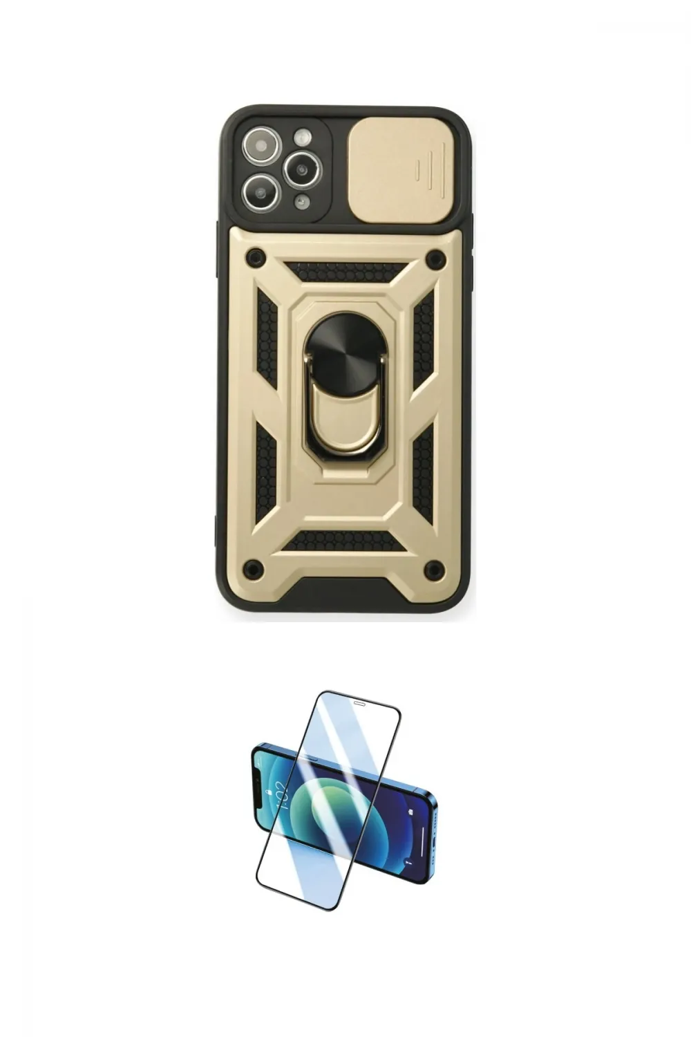ieg™ iPhone 11 Pro Kılıf Ahenk Klasik - Siyah 3D Antistatik Seramik Nano Ekran Koruyucu