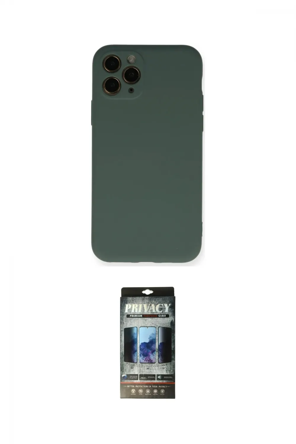 ieg™ iPhone 11 Pro Kılıf Ahenk Serisi - Siyah 34D Hayalet Izgaralı Cam