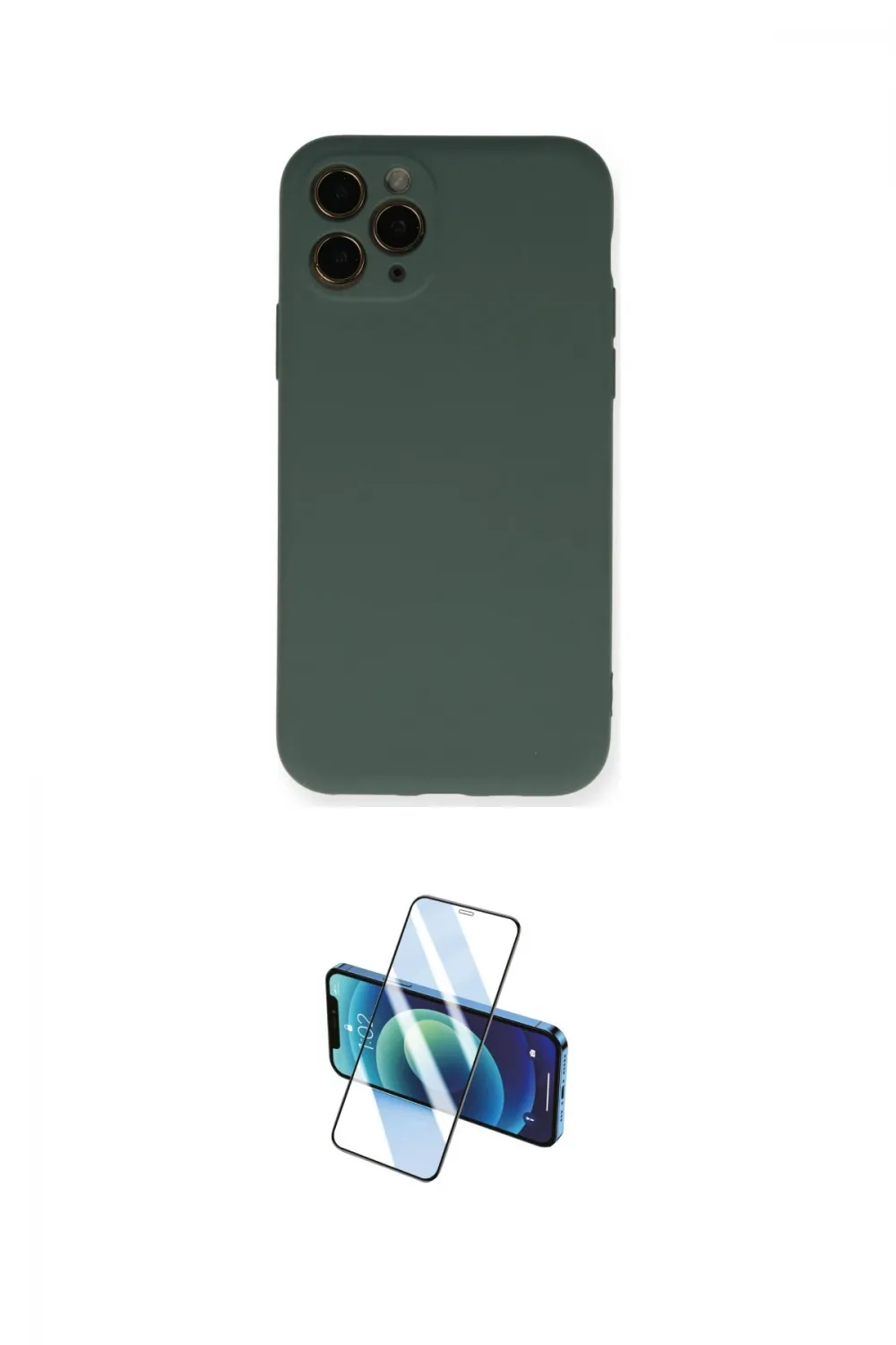 ieg™ iPhone 11 Pro Kılıf Ahenk Serisi - Siyah 3D Antistatik Cam Ekran Koruyucu