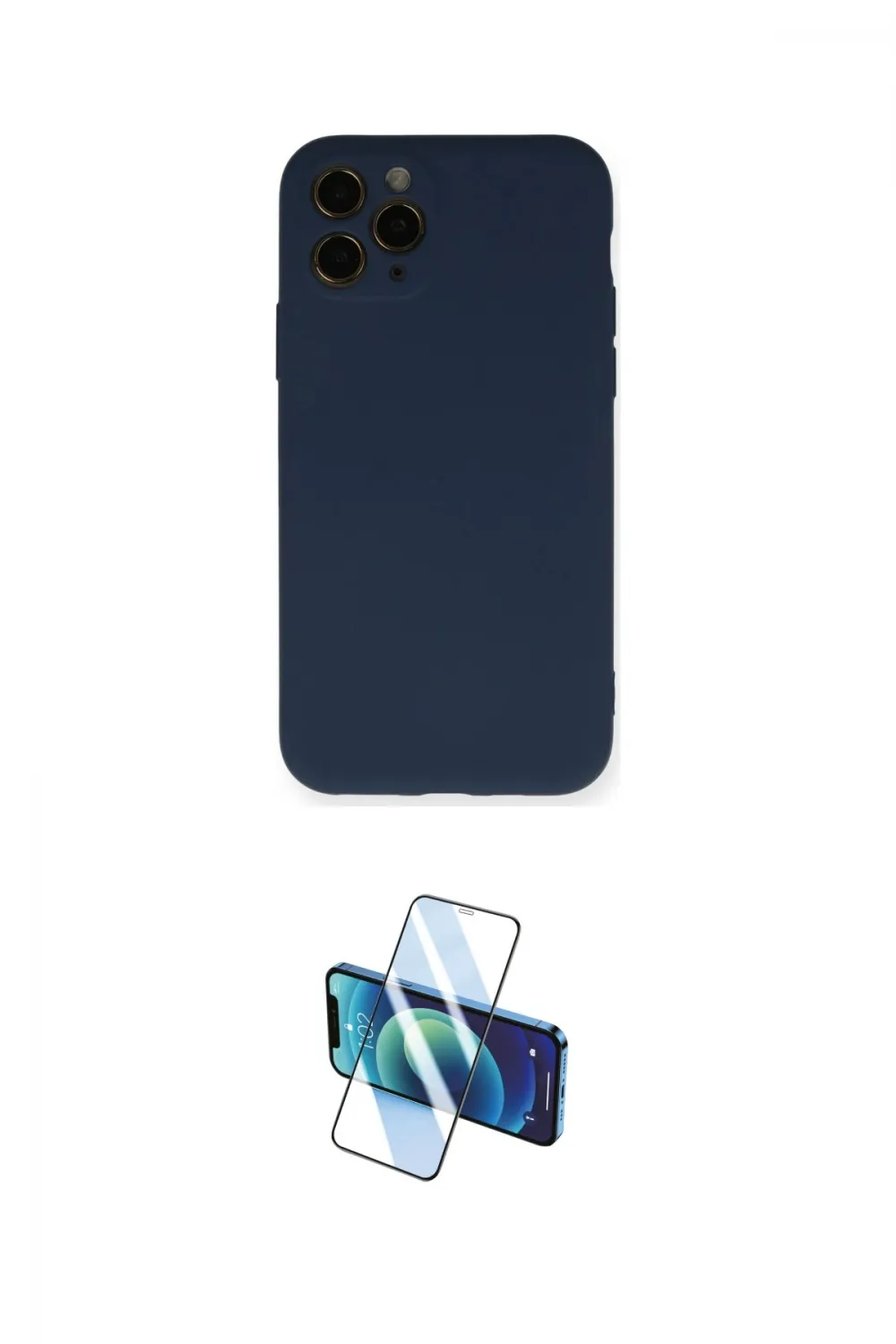 ieg™ iPhone 11 Pro Kılıf Ahenk Serisi - Siyah 3D Antistatik Cam Ekran Koruyucu