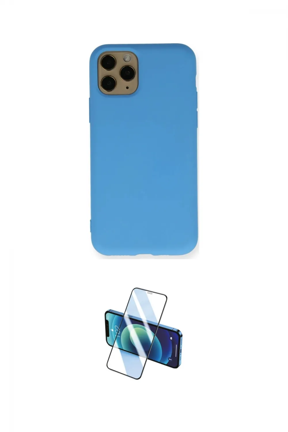 ieg™ iPhone 11 Pro Kılıf Ahenk Serisi - Siyah 3D Antistatik Cam Ekran Koruyucu