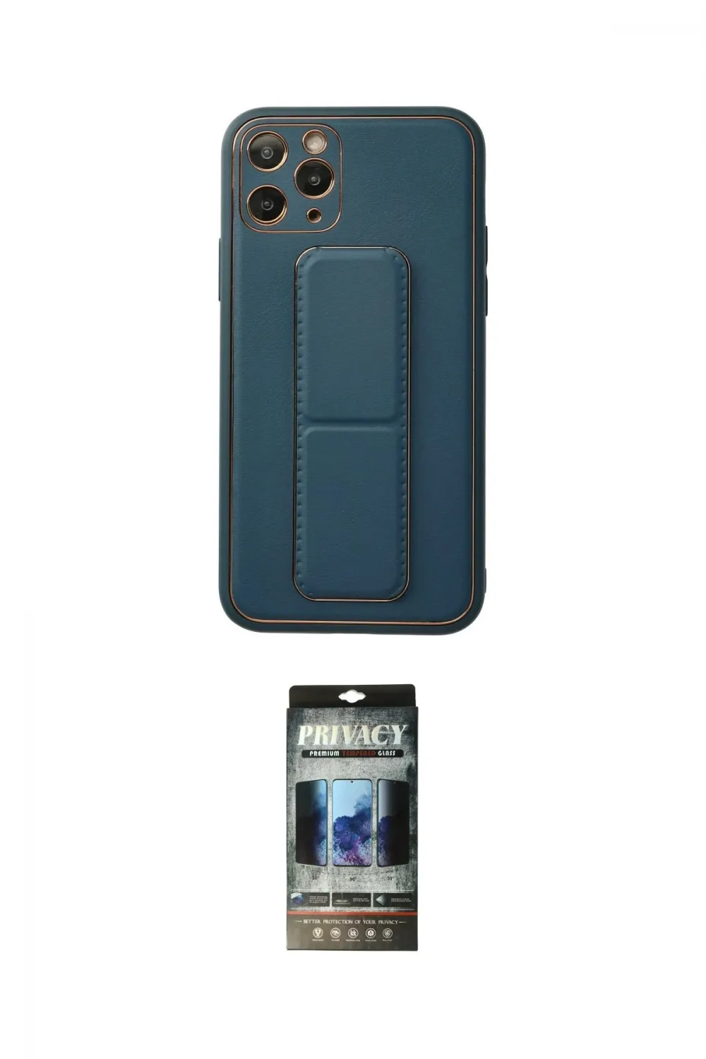 ieg™ iPhone 11 Pro Kılıf Akış Doku - Siyah 34D Hayalet Izgaralı Cam