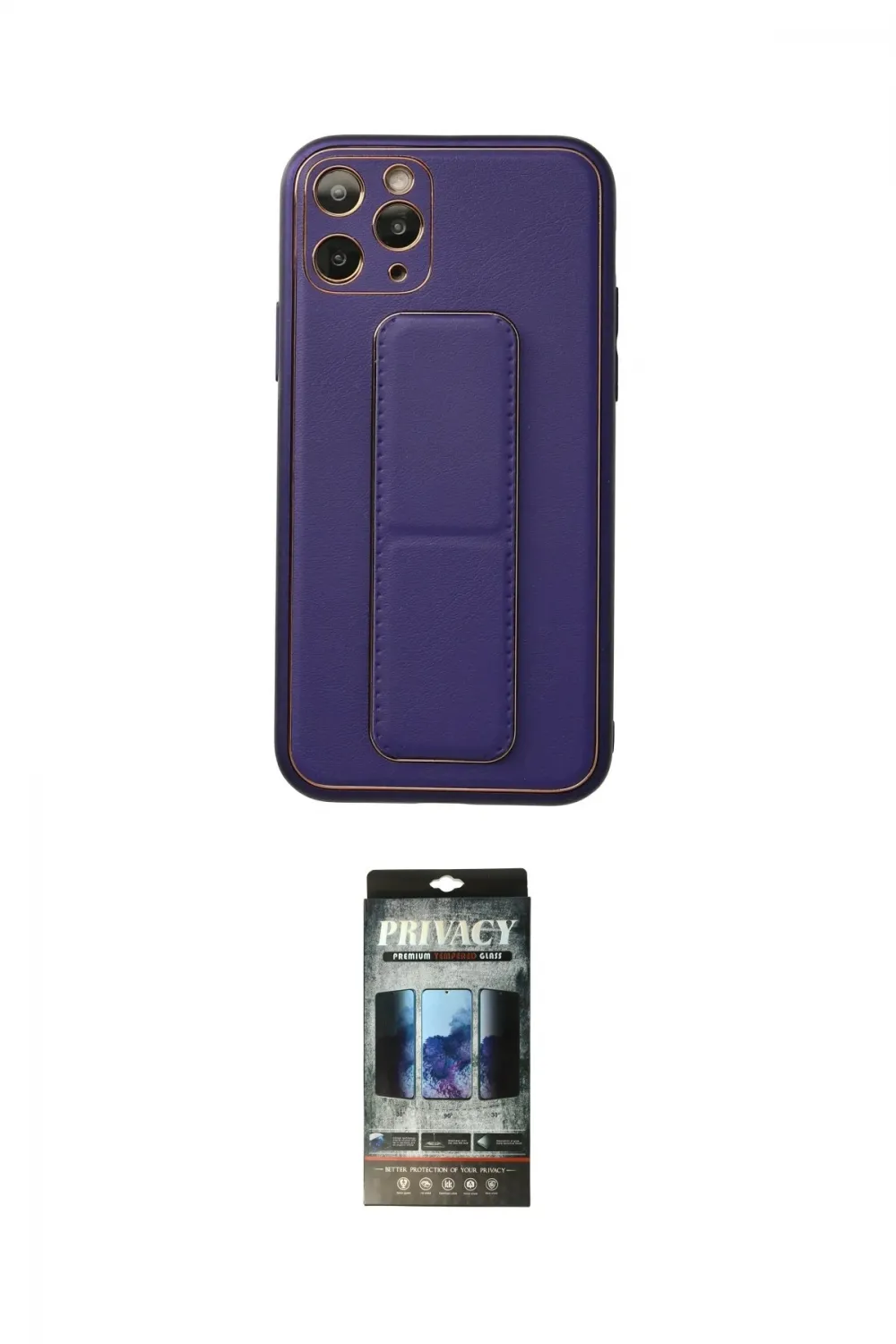 ieg™ iPhone 11 Pro Kılıf Akış Doku - Siyah 34D Hayalet Izgaralı Cam