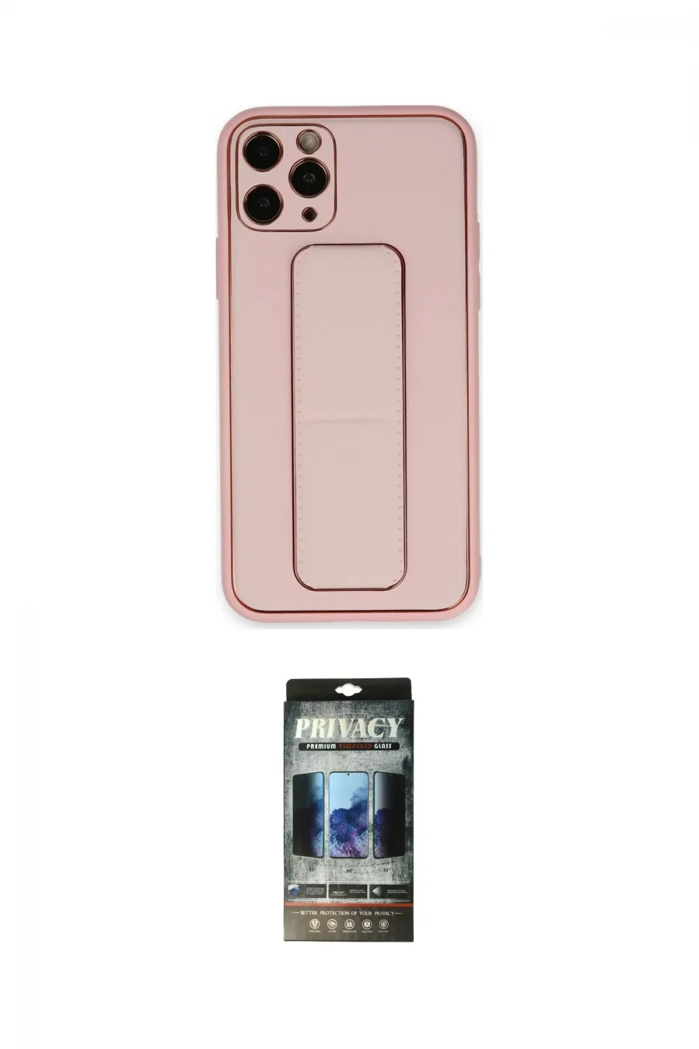 ieg™ iPhone 11 Pro Kılıf Akış Doku - Siyah 34D Hayalet Izgaralı Cam
