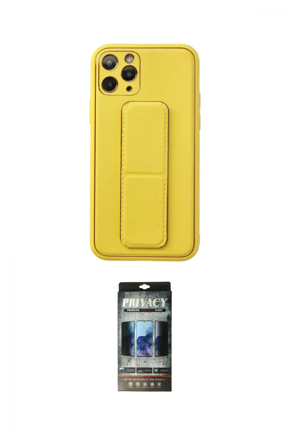 ieg™ iPhone 11 Pro Kılıf Akış Doku - Siyah 34D Hayalet Izgaralı Cam