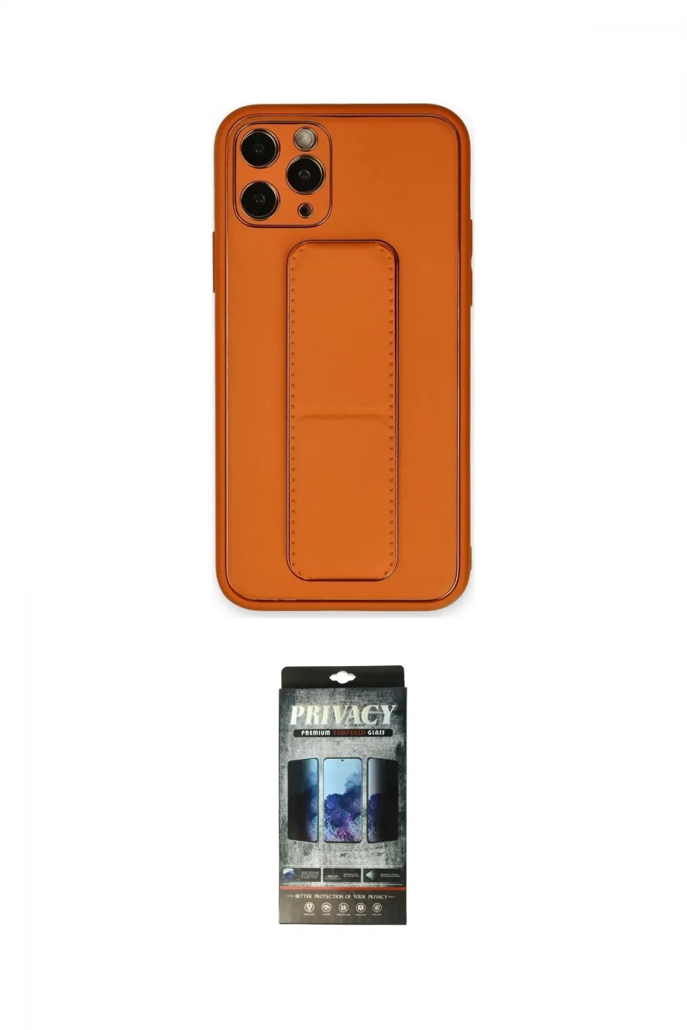 ieg™ iPhone 11 Pro Kılıf Akış Doku - Siyah 34D Hayalet Izgaralı Cam